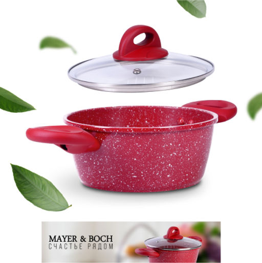 28346 Кастрюля с кр 3л 22см антипр/покрыт МВ(х6) - Mayer&boch фото 6