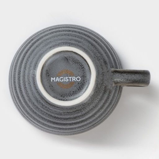 Чашка фарфоровая Magistro Urban, 200 мл, цвет серый фото 4