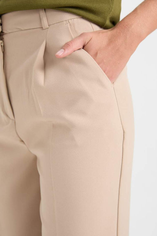 Базовые прямые брюки скинни с высокой талией и двойными карманами-морковкой - Defacto фото 5