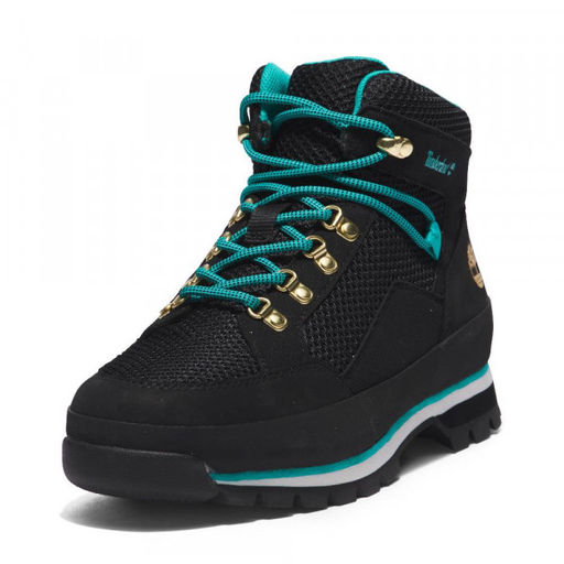Женские ботинки Timberland Euro Hiker Boot Fabric/Leather WP черные  фото 2