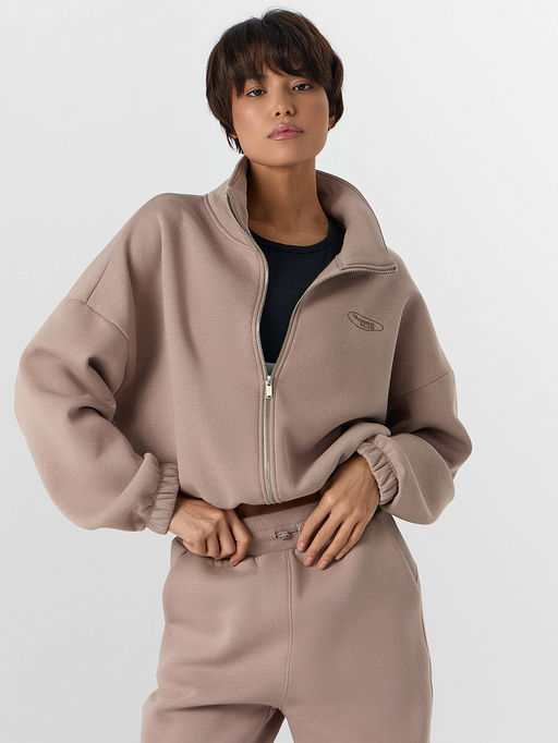 Толстовка женская бежевая на молнии