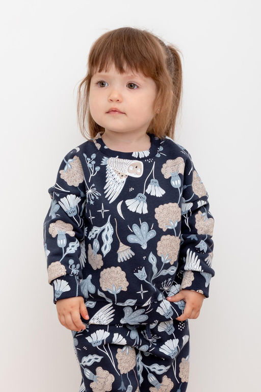 Crockid _ КР 302220/индиго,волшебные совы к419 джемпер для дев