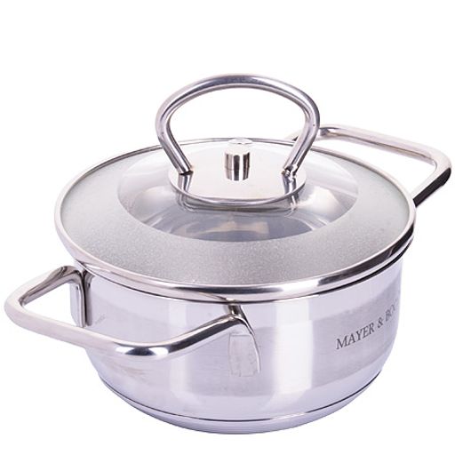 25404 Кастрюля с крышкой 0,6 л нерж/сталь МВ (х8)