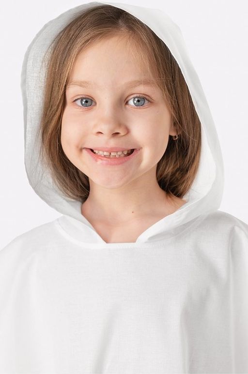 Хлопковое пляжное эко-пончо с капюшоном Happy Fox Home  фото 5