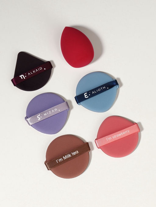 Спонжи для макияжа, в футляре, 6 шт., МИКС