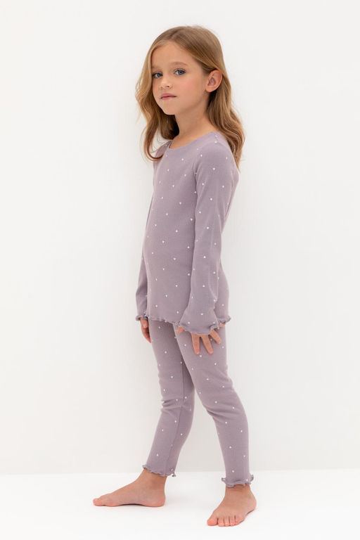 К 1618/морской туман,мини сердечки пижама для дев