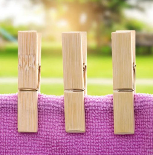 Прищепки для белья бамбук 20 шт - Family фото 3