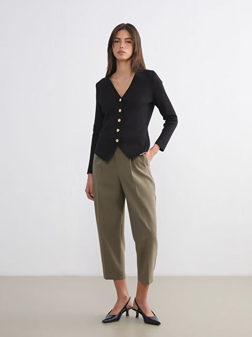 V Yaka Kad?n Triko H?rka