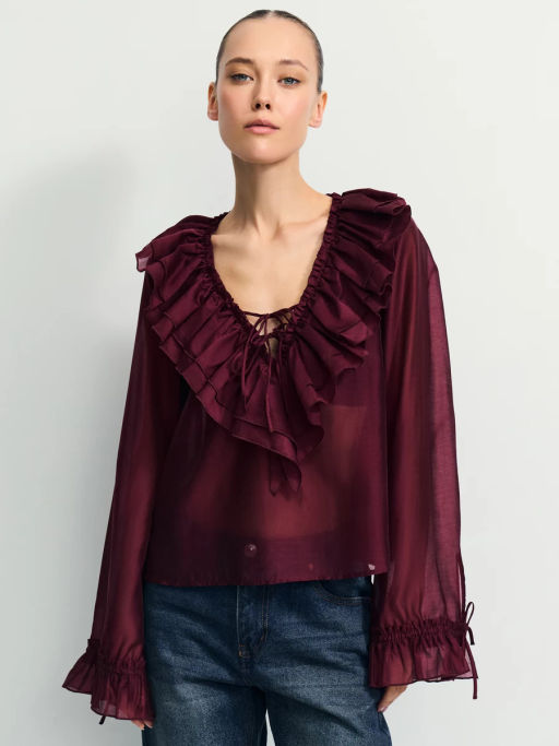 Блуза из шифона с воланами / Zarina