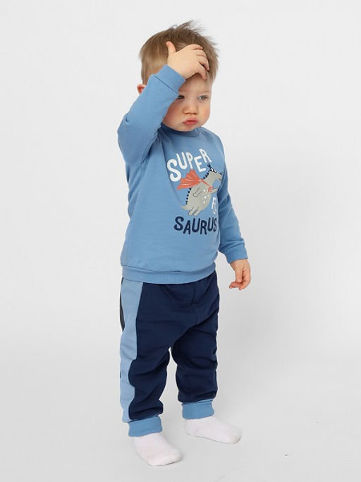 CRB wear/CSNB 90166-42-354 Комплект для мальчика (джемпер, брюки),синий/Ex.Cherubino фото 6