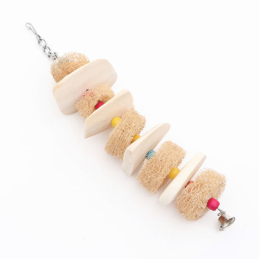 Игрушка с панцирем каракатицы, люфой и колокольчиком, 30 х 5 см - Пижон фото 5