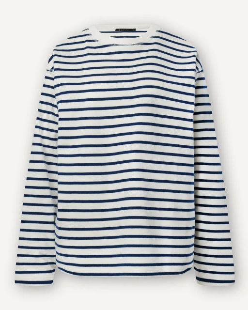 Черно-белый лонгслив в горизонтальную полоску - Incity фото 10