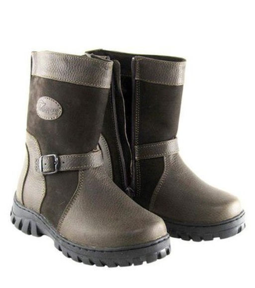 Монголки подростковые коричневые, литая подошва