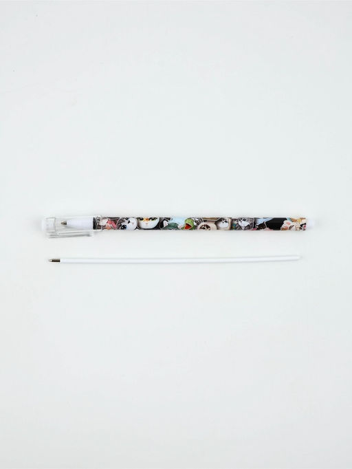 Цена за 10 шт. Ручка пластик с колпачком «Мемные коты», синяя паста, шариковая 0.5 мм