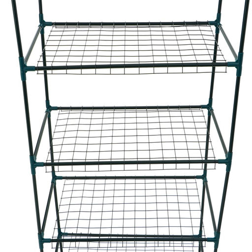 Стеллаж для рассады, 5 полок, 190×40×65 см, металлический каркас d=12 мм, без чехла, Greengo