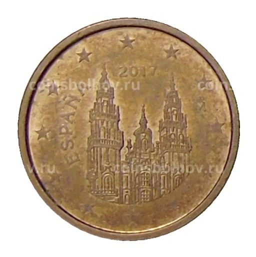 1 евроцент 2017 года Испания