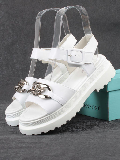 08-PEAG03-1 WHITE Босоножки женские (натуральная кожа) - Фабричный китай фото 16