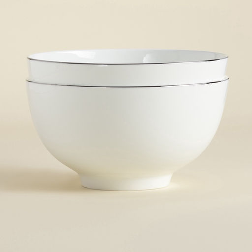 Салатники SL Home «Каскарон», 1.4 л, d=18 см, набор 2 шт., костяной фарфор, белые