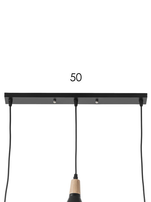 Светильник подвесной 10286/3, 3хE27, 40 Вт, чёрный