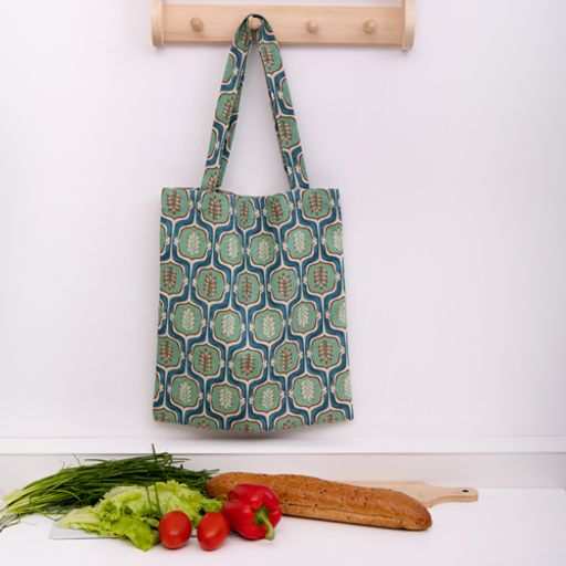 Сумка-шоппер Радушная хозяйка (Традиция) 35х40 см, рогожка, 100% хлопок, Листья