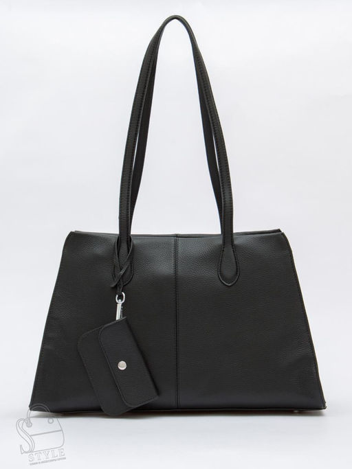 Сумка женская кожаная 1008C black Polina&Eiterou