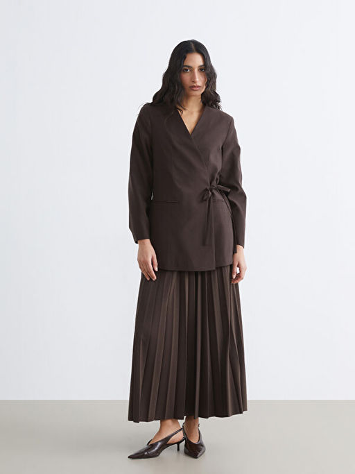 Kruvaze Yaka Kad?n Blazer Ceket