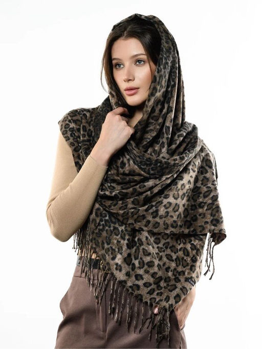 Яркий палантин с анималистичным принтом - Pretty mania фото 9