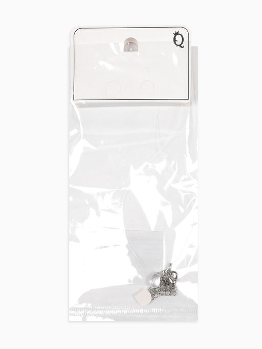 Кулон на леске "Капля росы", цвет белый в серебре