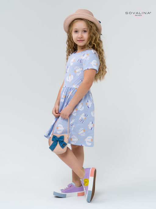 Платье Лето чайки на голубом ВБ - Sovalina фото 7