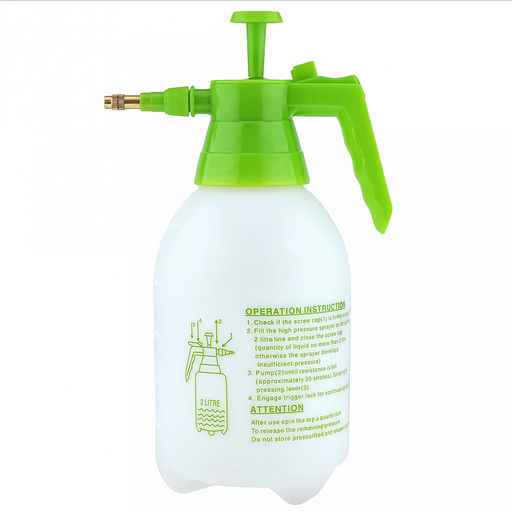 Опрыскиватель-распылитель садовый, помповый 2л, д13см h32см, с клапаном, наконечник латунь, корпус пластм., с мерной шкалой, д/горла 3,4см, упак. п/эт (Китай)