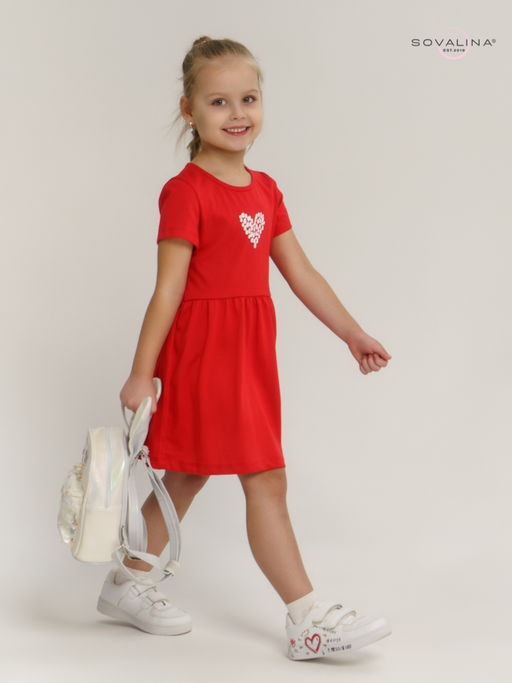 Платье Лето красный-лав - Sovalina фото 11