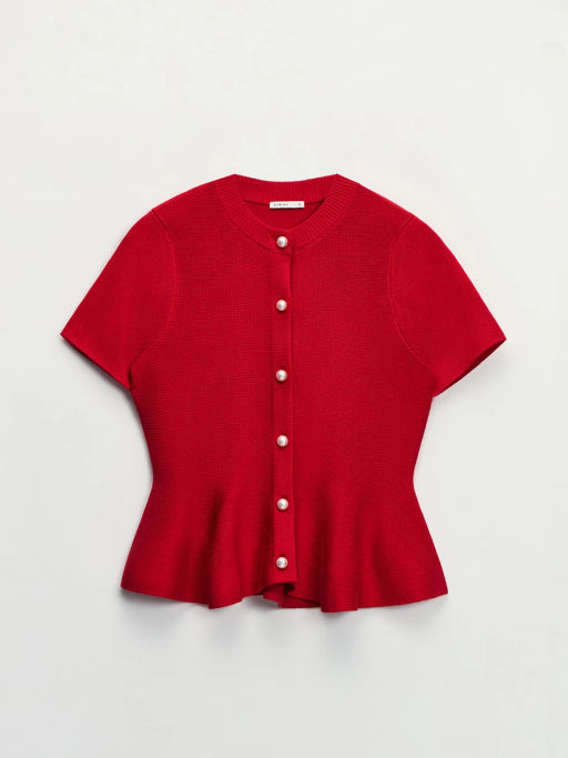 Приталенный джемпер с баской / Zarina