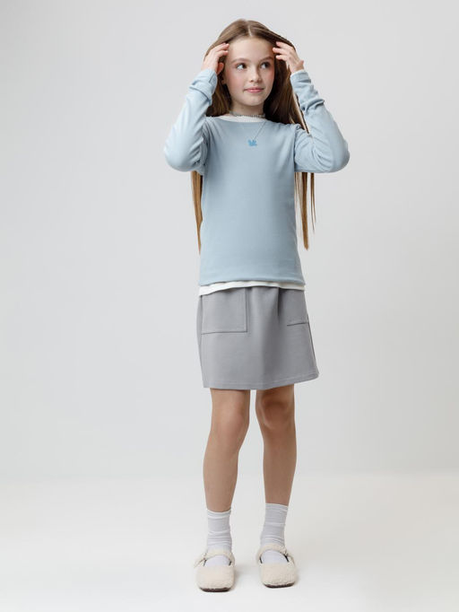 КР 7153/серый 3911 к655 юбка для дев