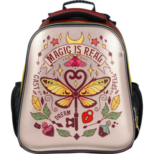 Ранец Комус Basic Magic is real , золотой, 2 отд, эргоном спинка