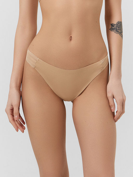 Трусы слипы женские бежевые в наборе, 3 шт - Mark formelle фото 2