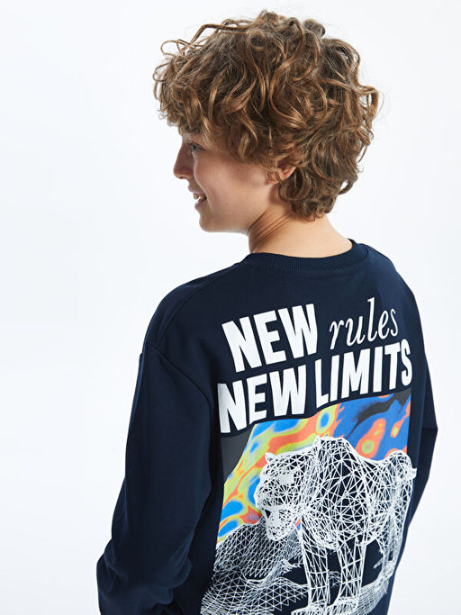 Bisiklet Yaka Erkek ?ocuk Sweatshirt - Waikiki фото 4