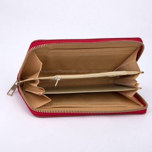 Кошелёк женский, отдел на молнии, цвет красный - Nazamok фото 4