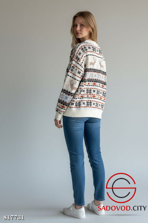 Свитер женский с оленями - Bruno фото 4