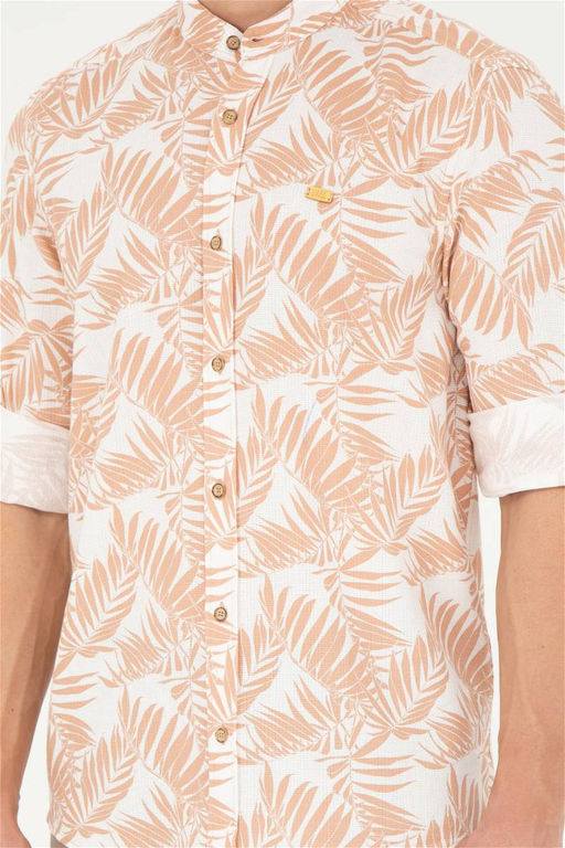 Мужская рубашка светло-коричневого цвета с длинным рукавом - U.s. polo assn фото 6