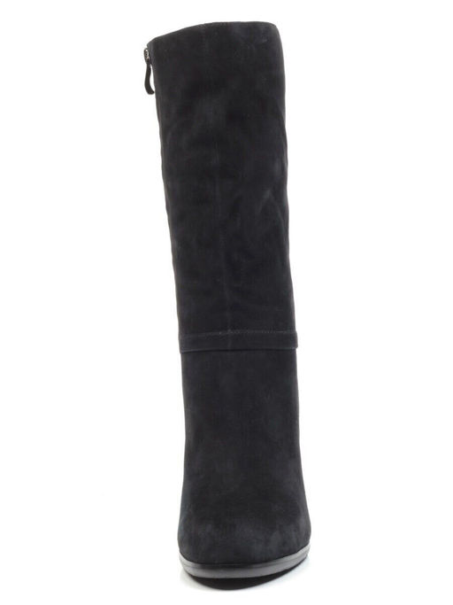 YF189-202M BLUE Полусапоги зимние женские (натуральная кожа, натуральный мех (еврозима))