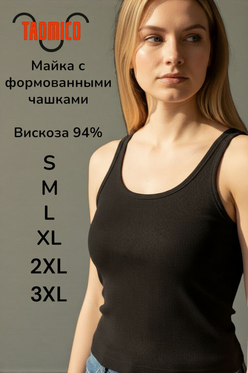 Майка на бретелях A35727590 - Tadmico фото 4