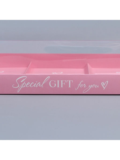 Цена за 5 шт. Коробка кондитерская для муссовых пирожных «Сердечки», 27×17.8×6.5 см