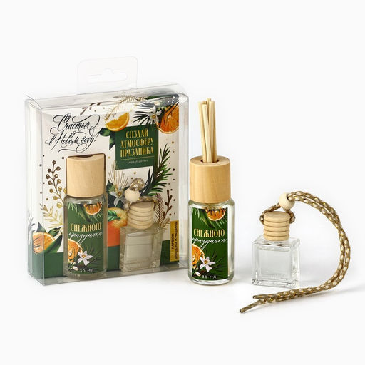 Диффузор ароматический с палочками «Счастья в Новом году», аромат цитрус, набор 2 шт.