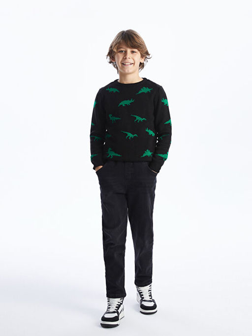 Beli Lastikli Erkek ?ocuk Jean Pantolon