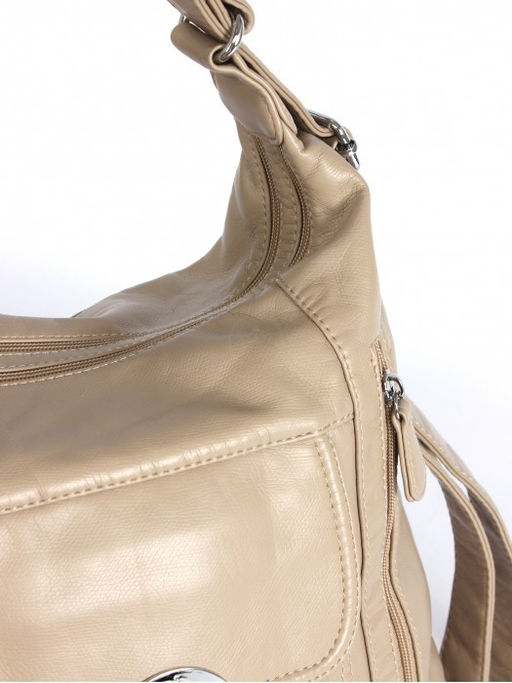 Сумка женская искусственная кожа Guecca-1673 (рюкзак-change), 2отд, бежевый SALE 264961 - Adelia фото 8