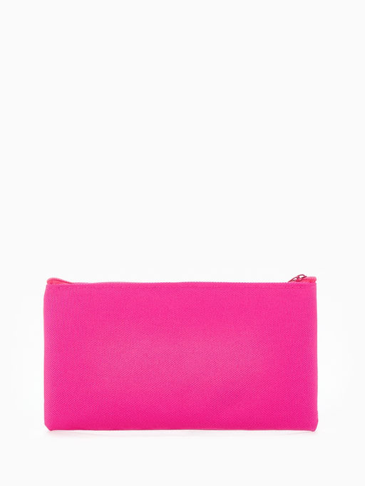 Цена за 3 шт. Косметичка-пенал на молнии, плоская, маленькая, однотонная, малиновая