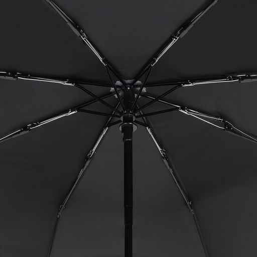 Зонт полуавтоматический Однотон, 3 сложения, 8 спиц, R = 48 см, цвет чёрный - Simaland фото 5