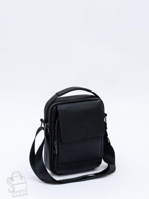 Сумка мужская кожаная 9747H black Heanbag