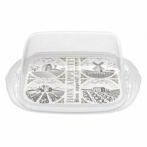 Цена за 2 шт. Масленка с декором 18,9*11*6,9см