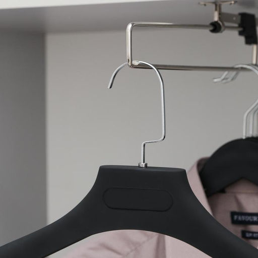 Плечики - вешалка для одежды, размер 48-50, покрытие soft-touch, цвет чёрный - Simaland фото 2